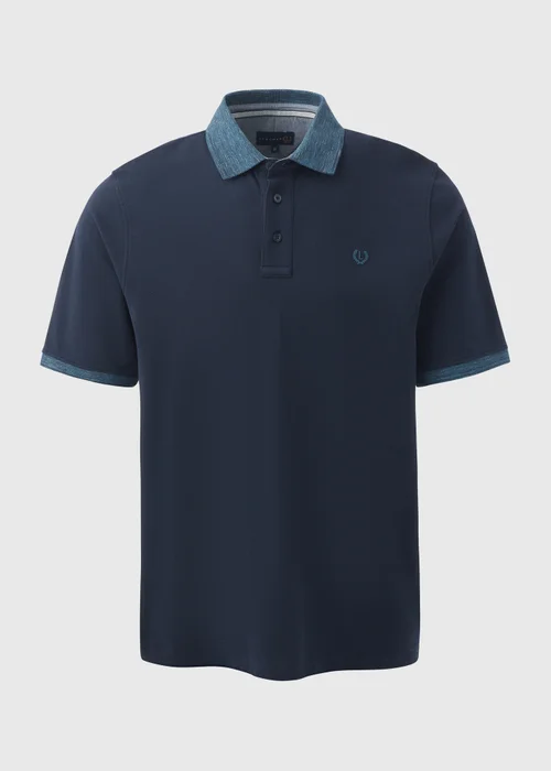 Lincoln Navy Pique Space Dye Polo Shirt - S Image 5