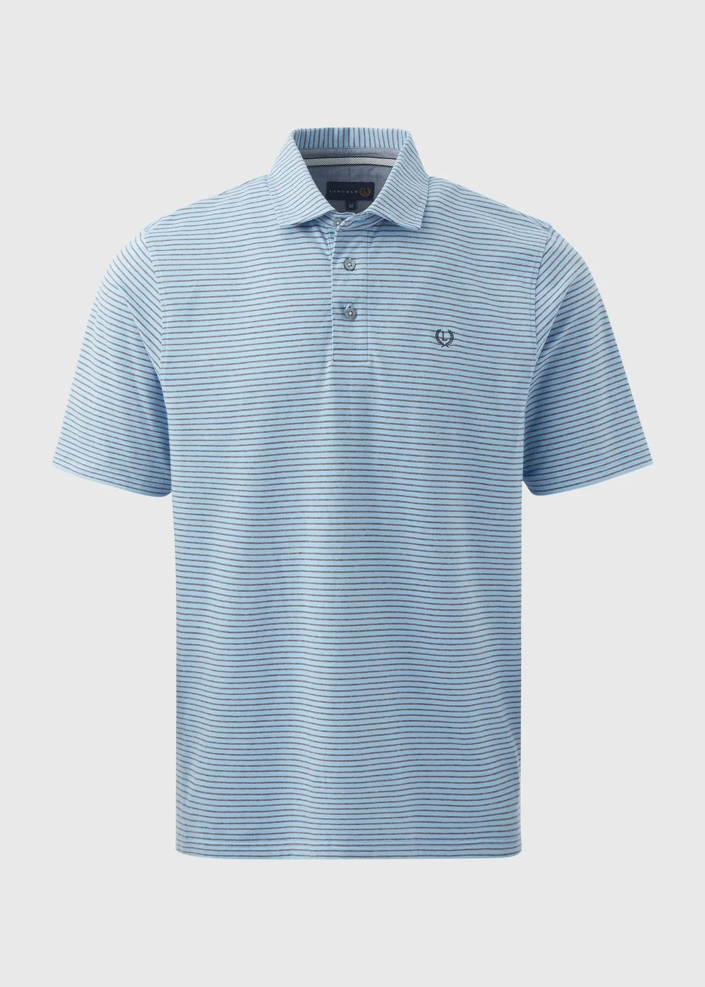 Lincoln Blue Fine Stripe Super Soft Polo Shirt - S Image 5