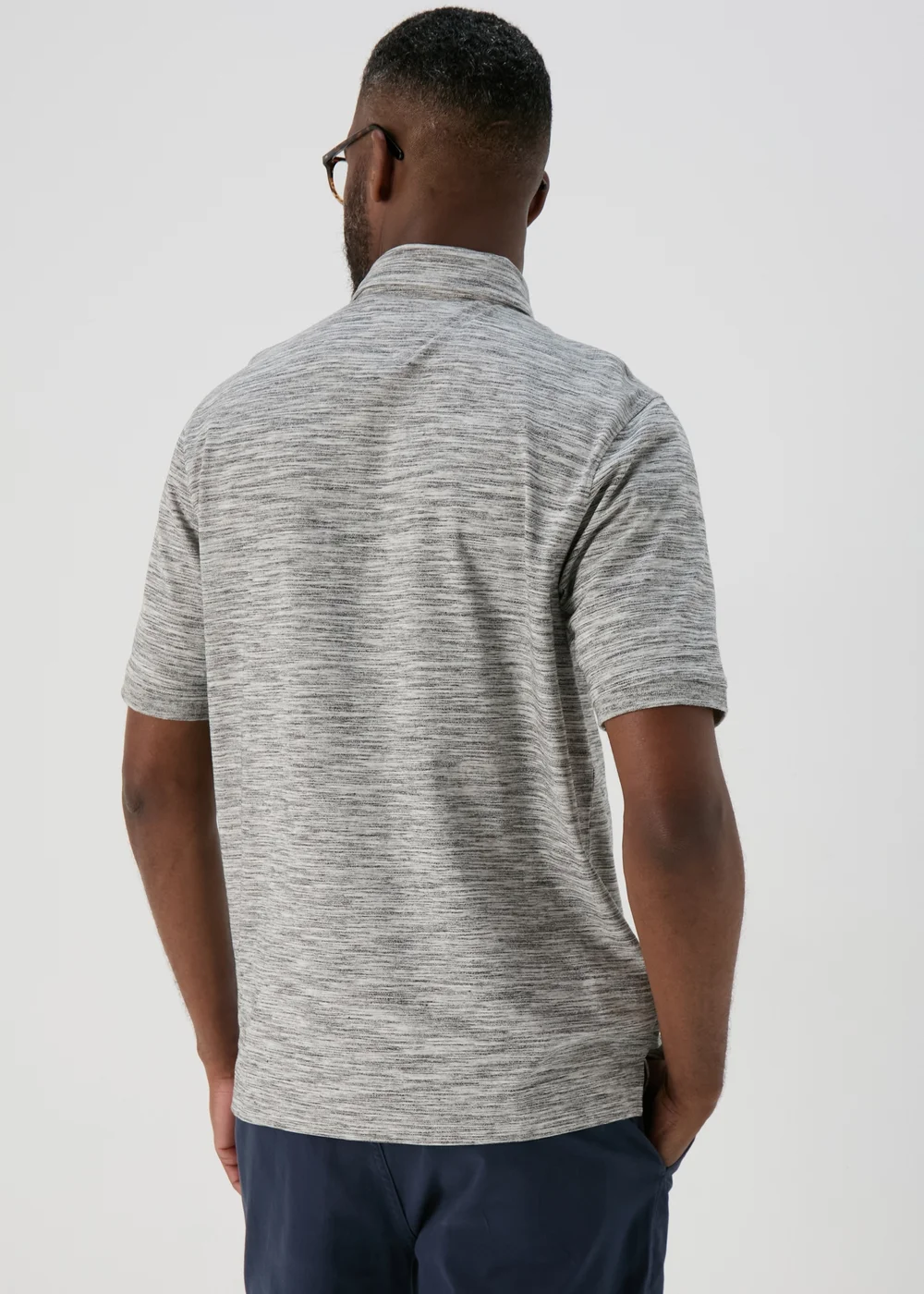 Lincoln Grey Space Dye Polo - S Image 2