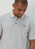 Lincoln Ecru Popcorn Stripe Polo Shirt - S Image 3
