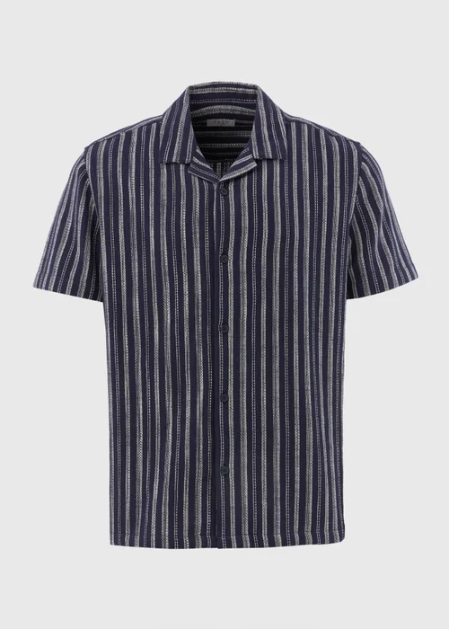 Navy Stripe Cheese Cloth Shirt - Small Image 5