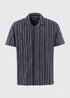 Navy Stripe Cheese Cloth Shirt - Small Image 5