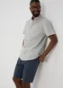 Navy Seersucker Belted Shorts - 32 Image 1