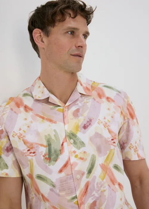 Peach Watercolour Brush Stroke Shirt - S Image 3