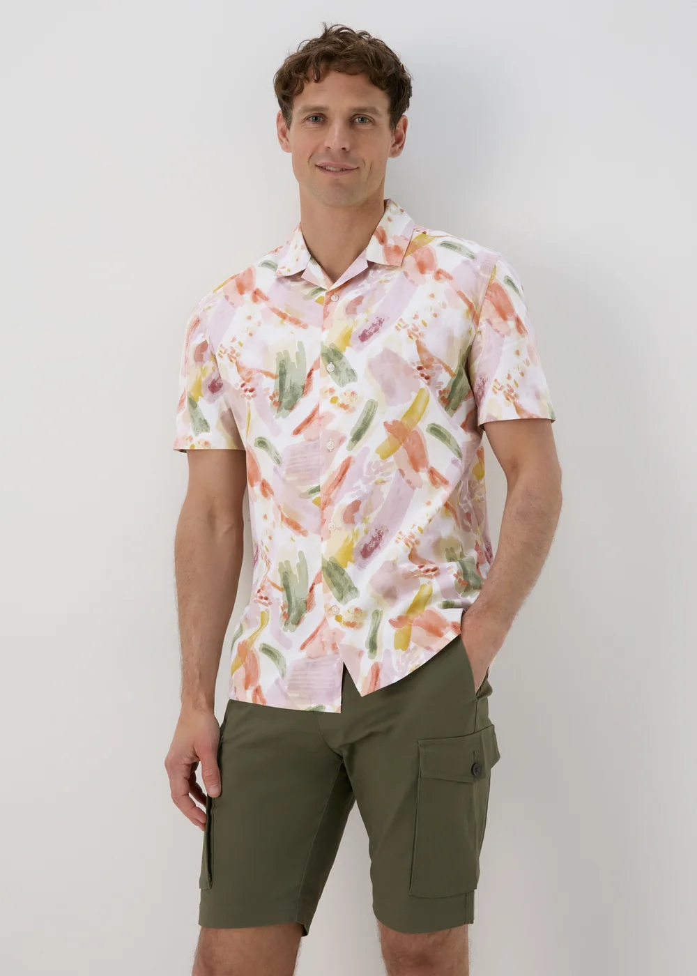 Peach Watercolour Brush Stroke Shirt - S Image 4