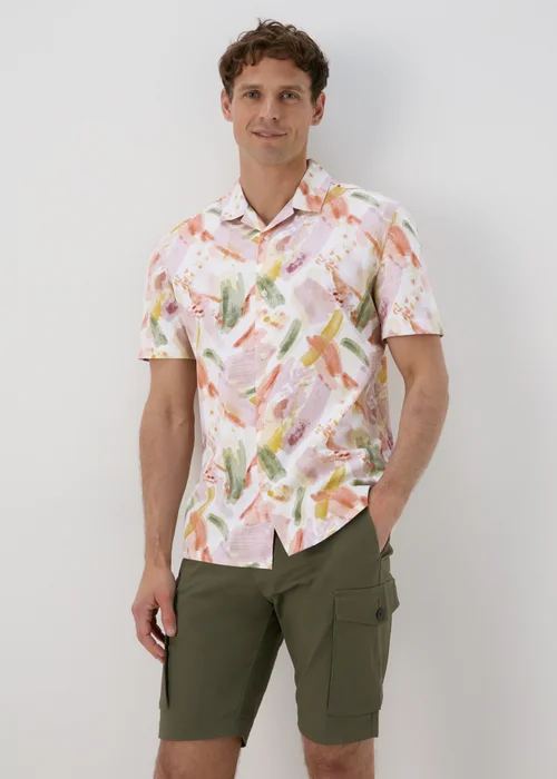 Peach Watercolour Brush Stroke Shirt - S Image 4