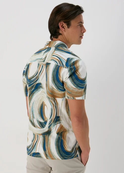 Ecru Abstract Swirls Shirt - Small Image 2