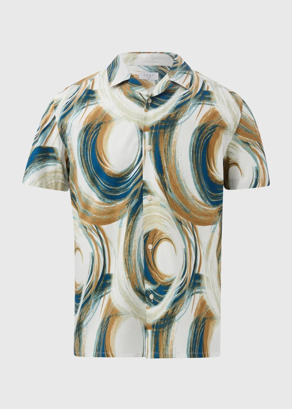 Ecru Abstract Swirls Shirt - Small Image 5
