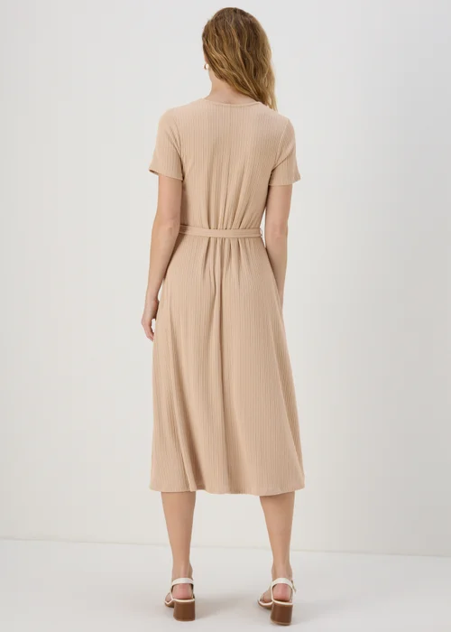 Et Vous Beige 3/4 Sleeve Midi Jersey Dress - 8 Image 2