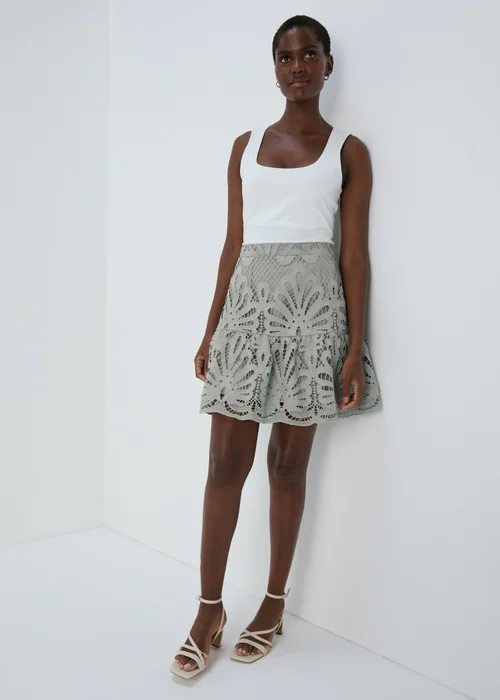 Et Vous Mint Lace Mini Skirt - 8 Image 4