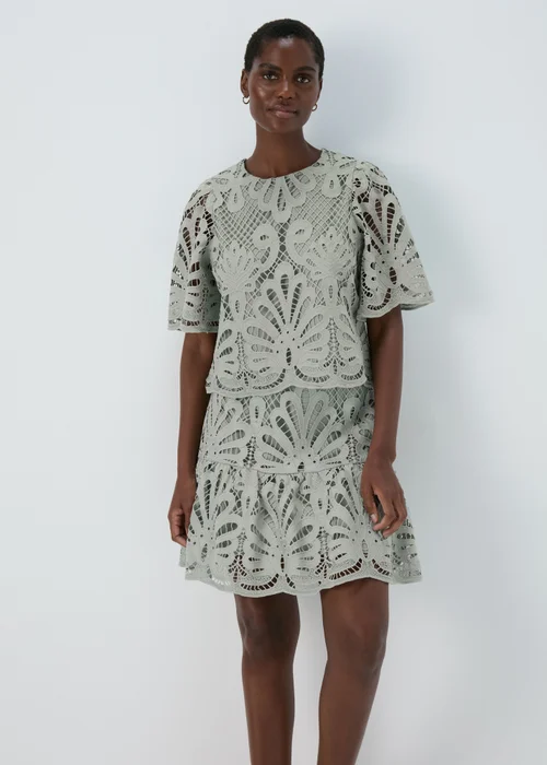 Et Vous Mint Lace Mini Skirt - 8 Image 1