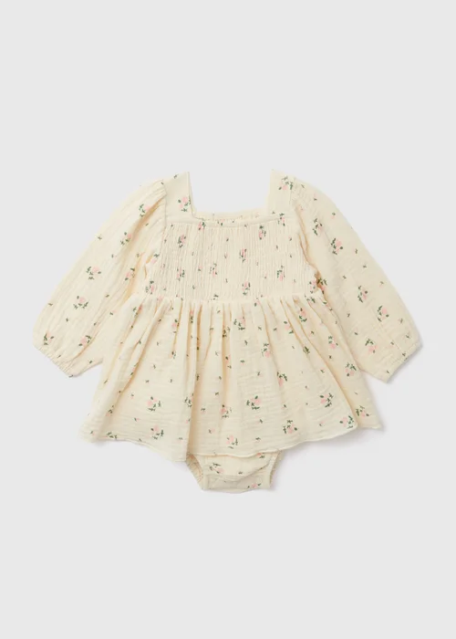 Baby Cream Double Cloth Romper (Newborn-18mths) - 0-3 months Image 1