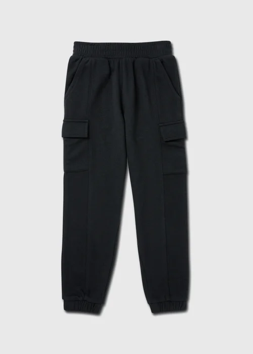 Girls Black Utility Joggers (7-15yrs) - 8 Yrs Image 1
