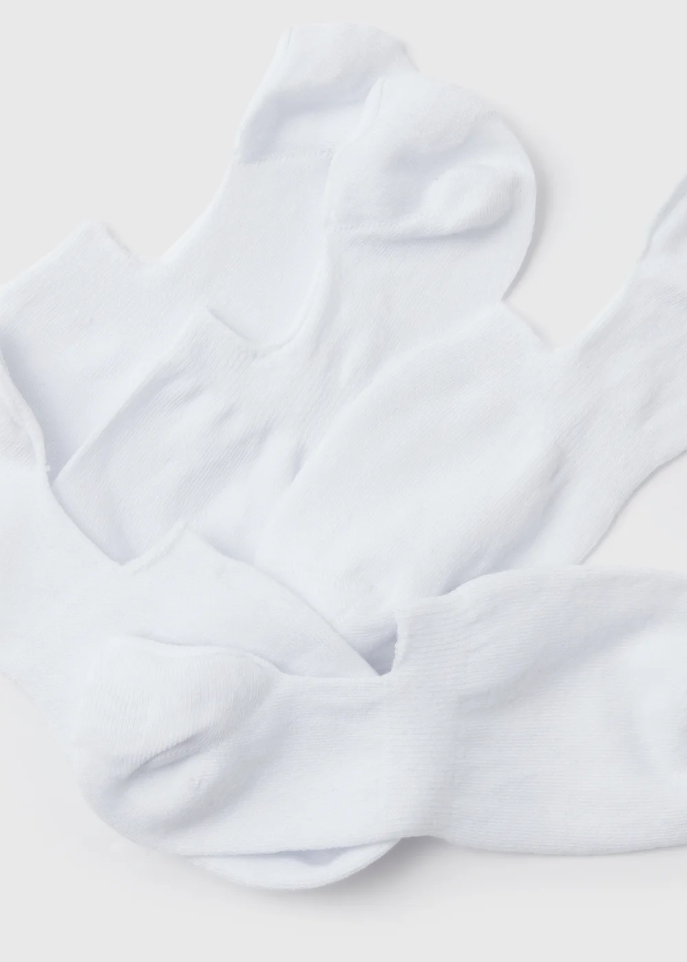5 Pack White Invisible Socks - 6-8.5 Image 2