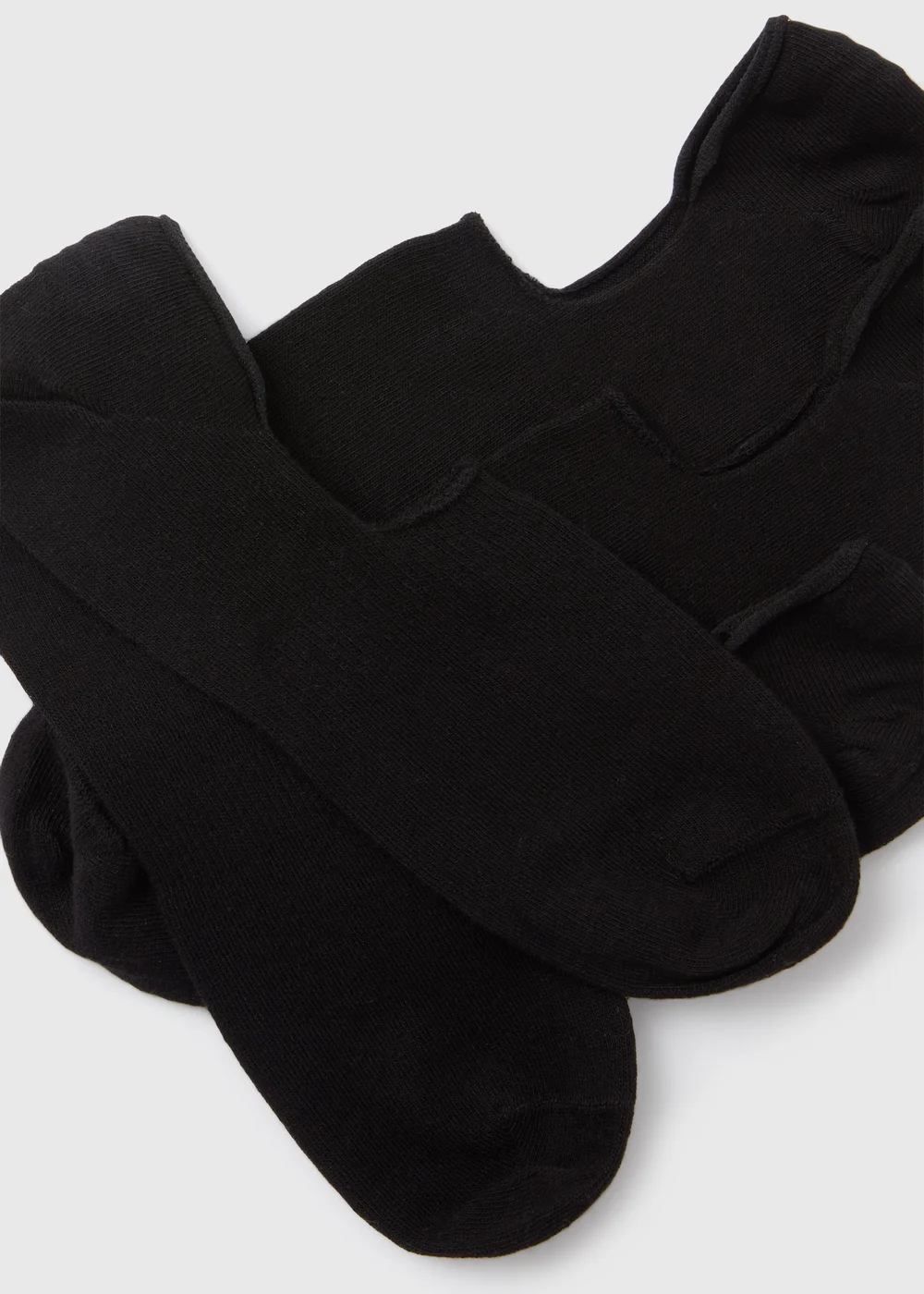 5 Pack Black Invisible Socks - 6-8.5 Image 2