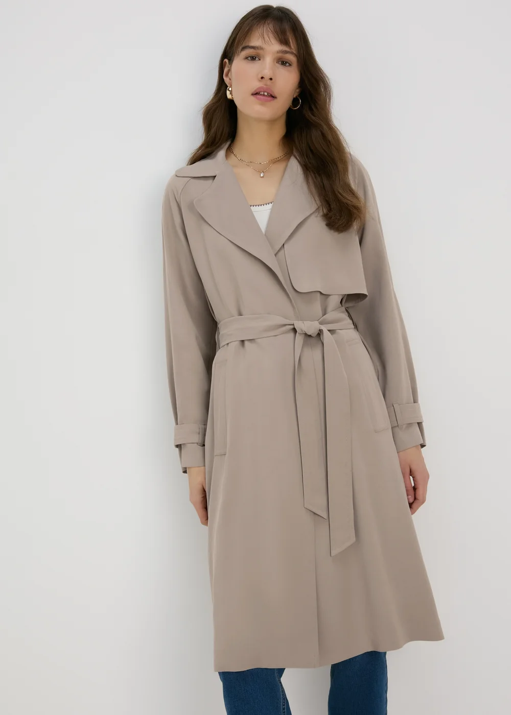 Beige Trench Coat - 8 Image 1