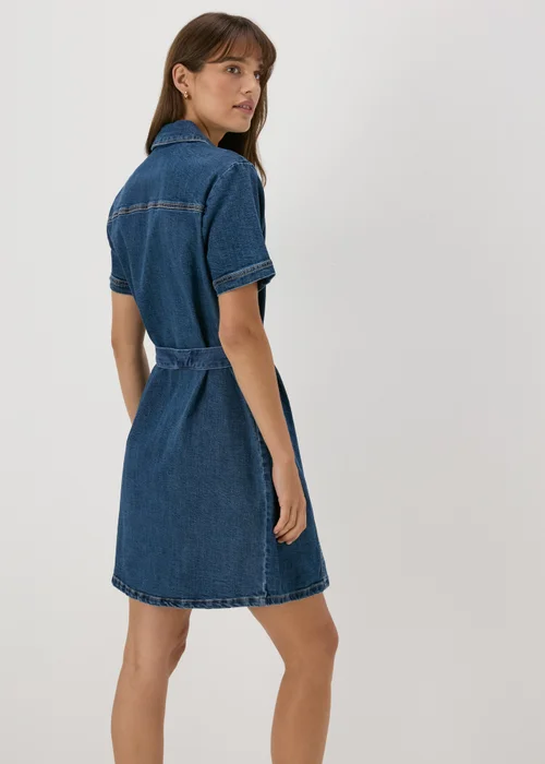 Dark Wash Denim Utility Dress - 8 Image 2