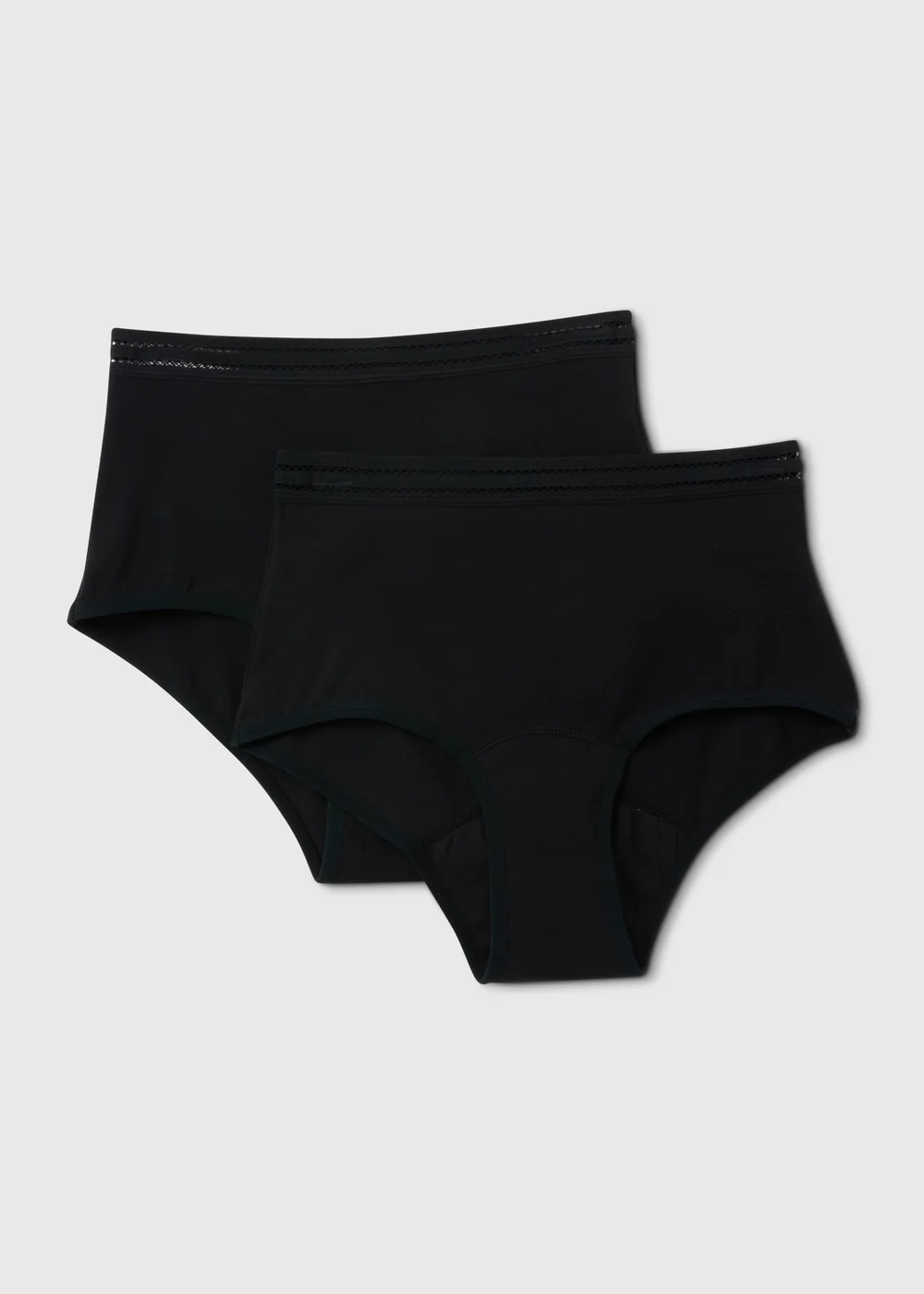 2 Pack Black Period Full Briefs - 8 Image 1