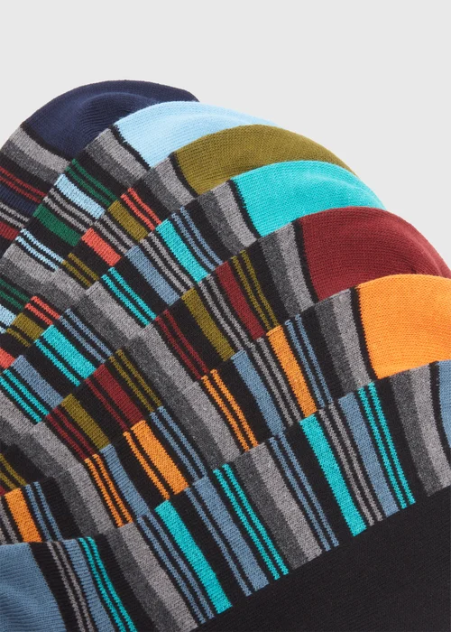7 Pack Stripe Socks - 6-8.5 Image 2
