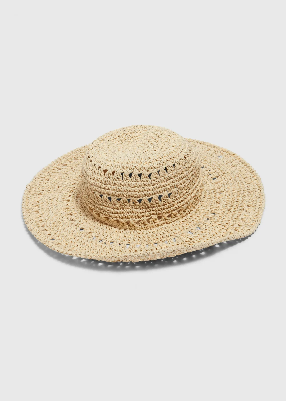 Beige Macramé Hat - One Size Image 1