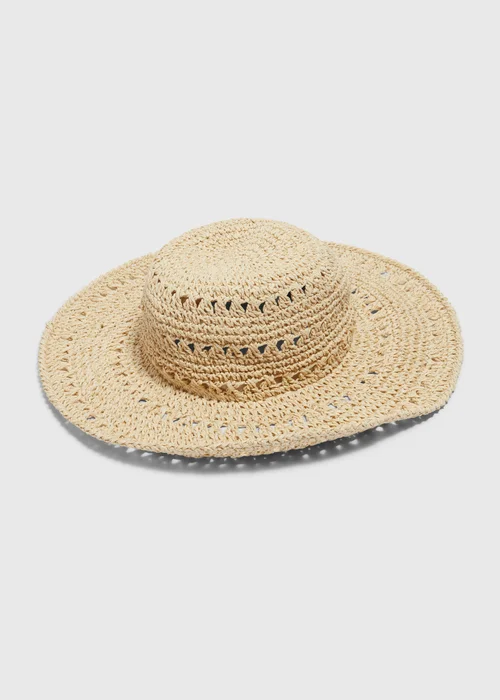 Beige Macramé Hat - One Size Image 1