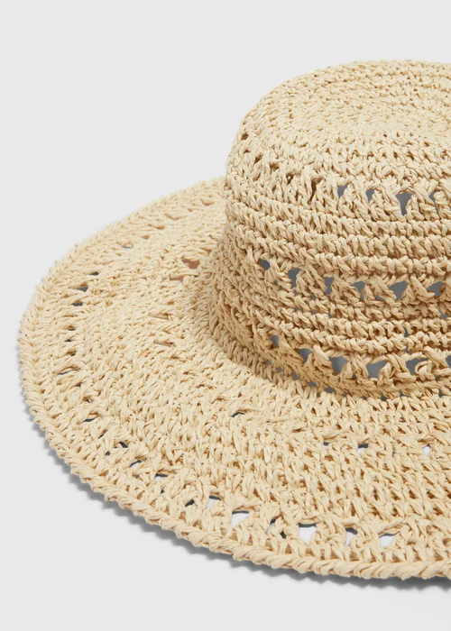 Beige Macramé Hat - One Size Image 2
