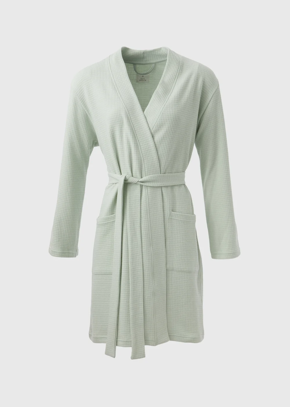 Sage Waffle Dressing Gown - Small Image 4