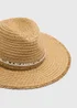 Natural Beaded Trilby Hat - One Size Image 2
