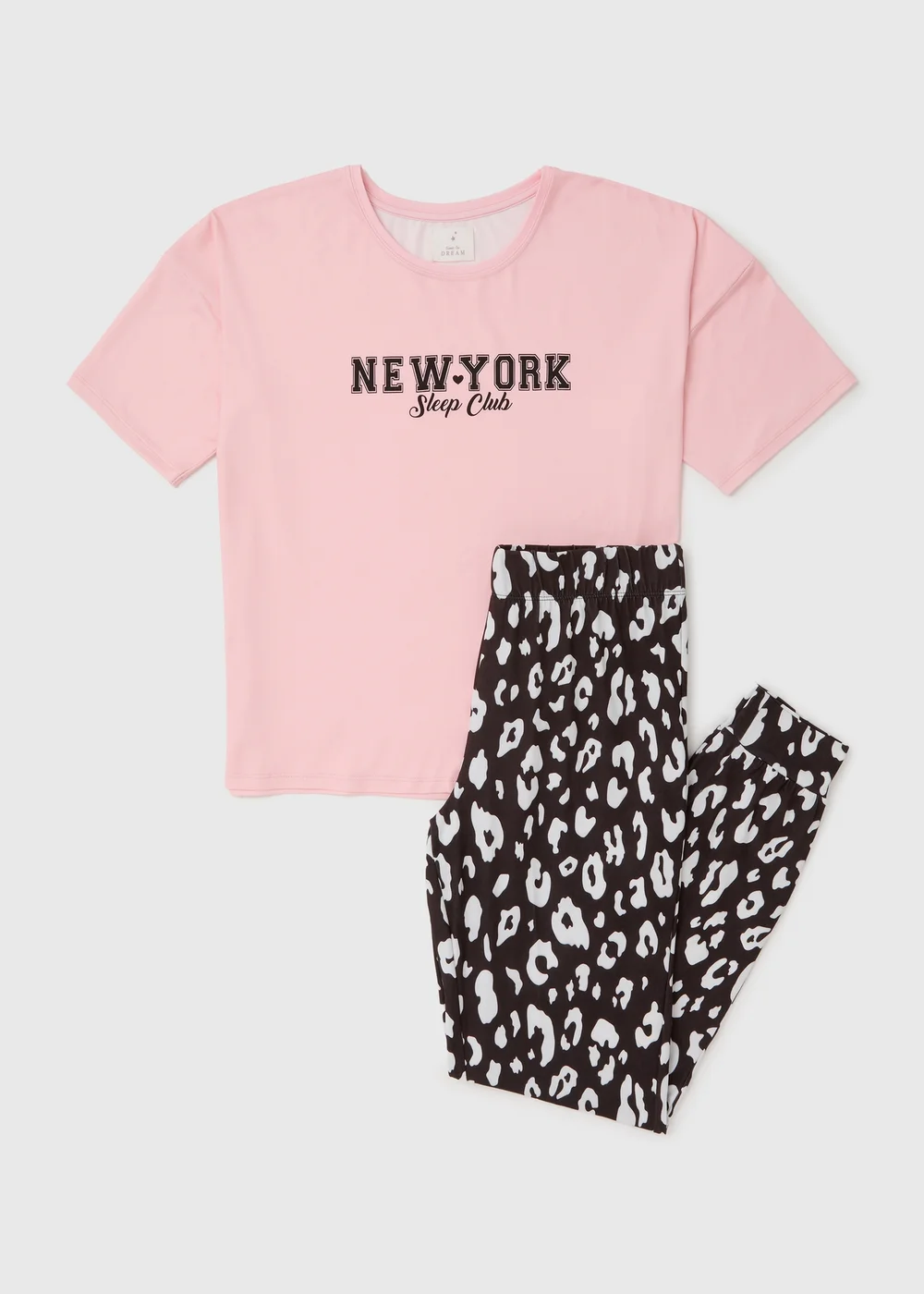 Pink New York Night Pyjama Set - Small Image 4