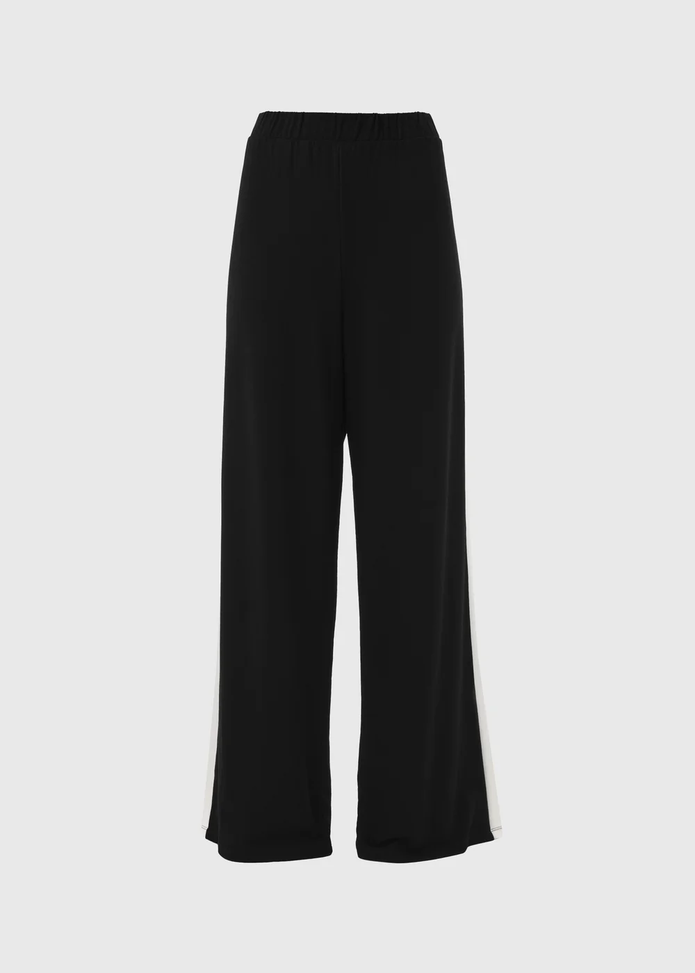 Black Side Stripe Wide Leg Trousers - 8 Image 5