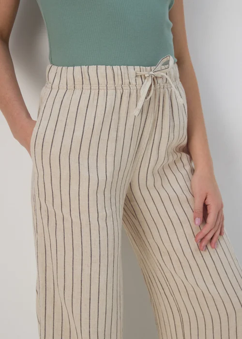 Stone Stripe Wide Leg Trousers - 8 Image 3