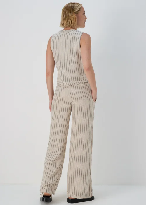 Stone Stripe Wide Leg Trousers - 8 Image 2