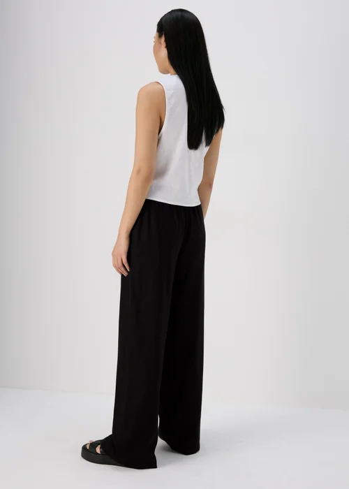 Black Linen Trousers - 8 Image 2