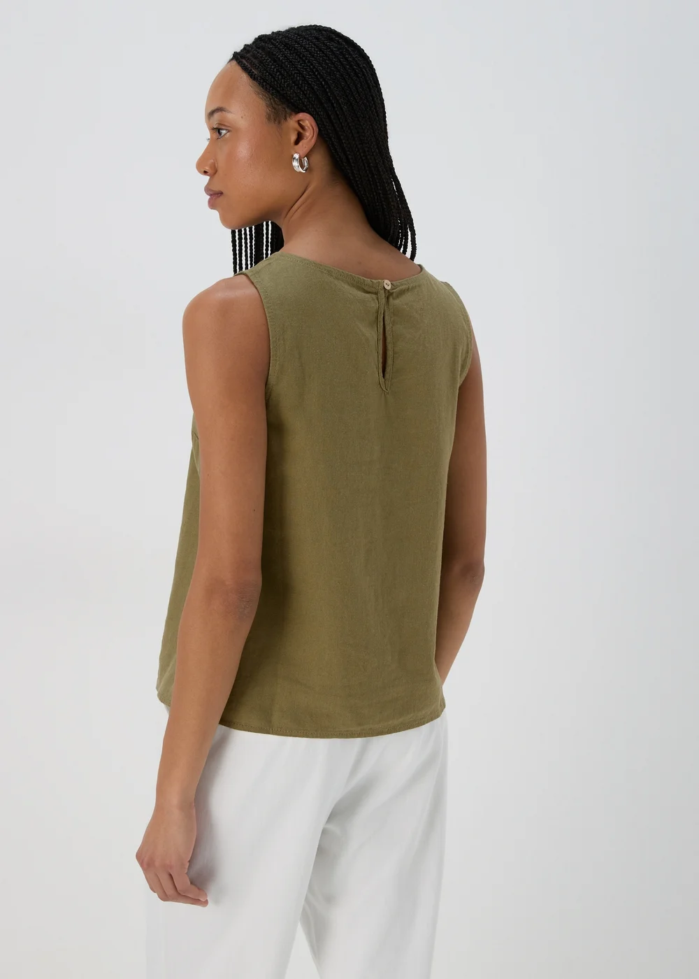 Khaki Plain Vest - 8 Image 2