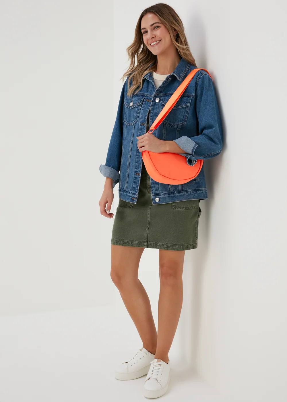 Orange Nylon Moon Bag - One Size Image 4