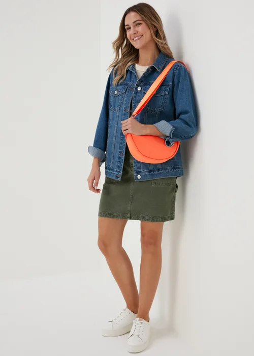 Orange Nylon Moon Bag - One Size Image 4