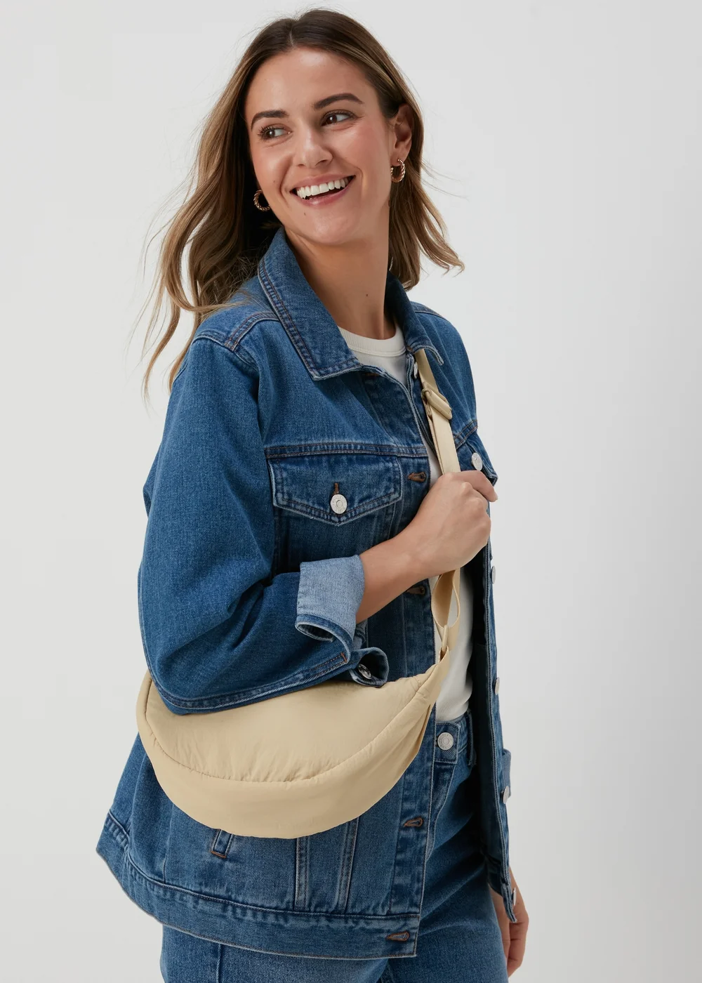 Stone Nylon Moon Bag - One Size Image 3