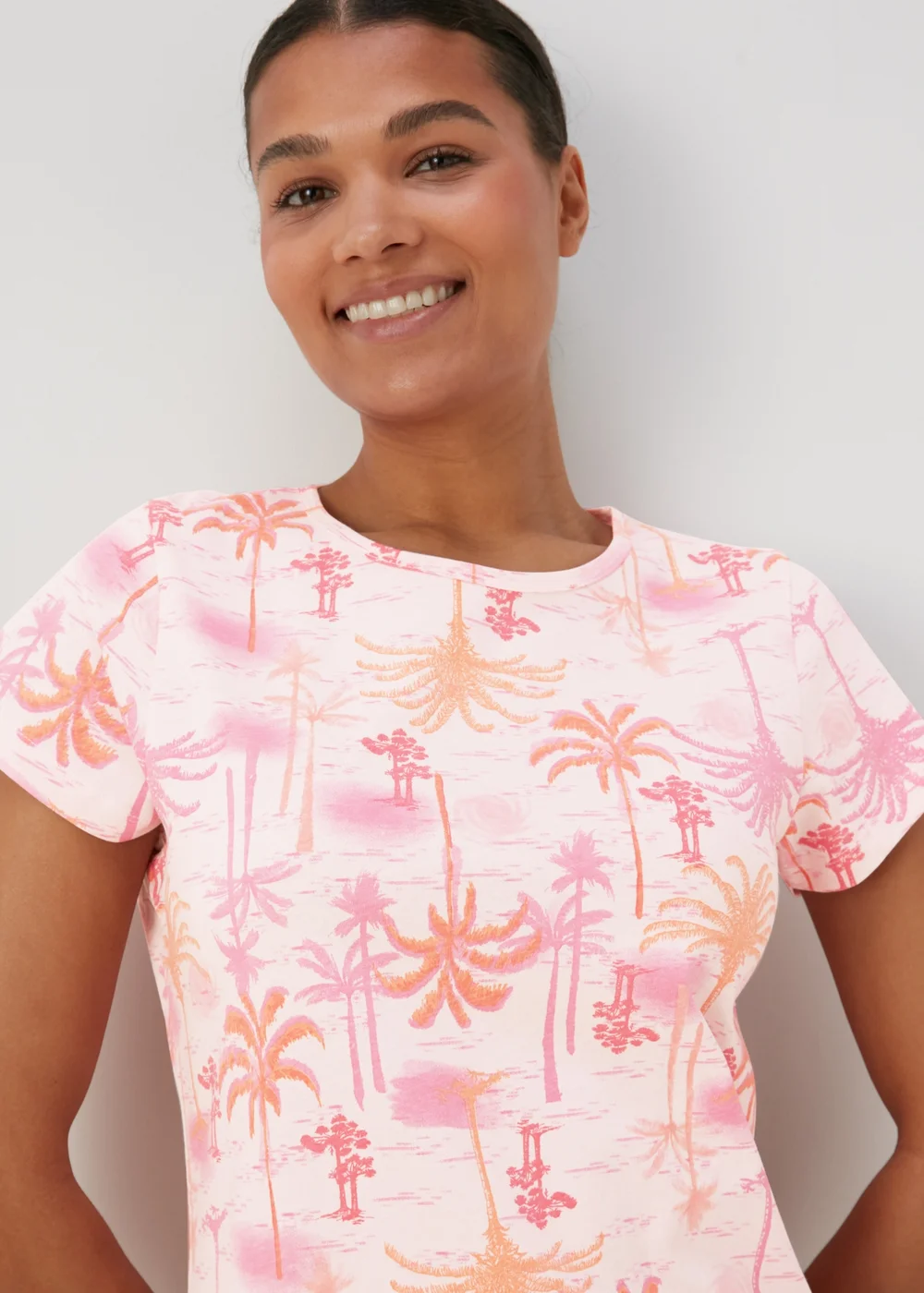 Multicolour Palm Print Nightie - Extra small Image 3
