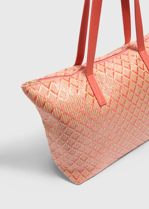 Pink Straw Bag - One Size Image 2
