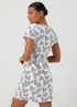 Black Mono Heart Print Nightie - Extra small Image 2