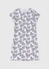 Black Mono Heart Print Nightie - Extra small Image 4
