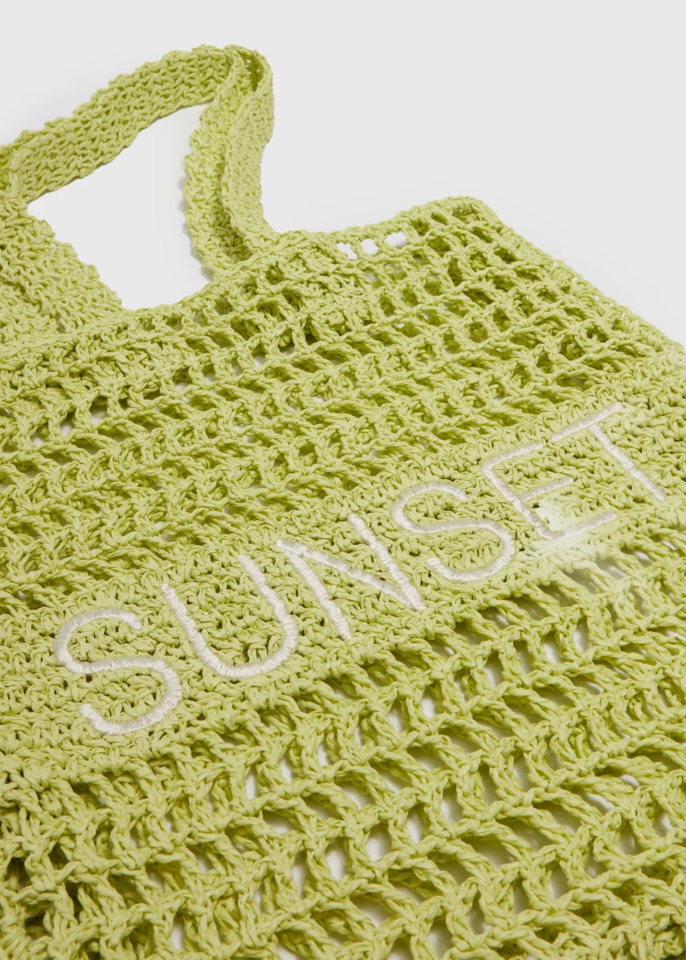 Lime Sunset Shopper Straw Bag - One Size Image 4