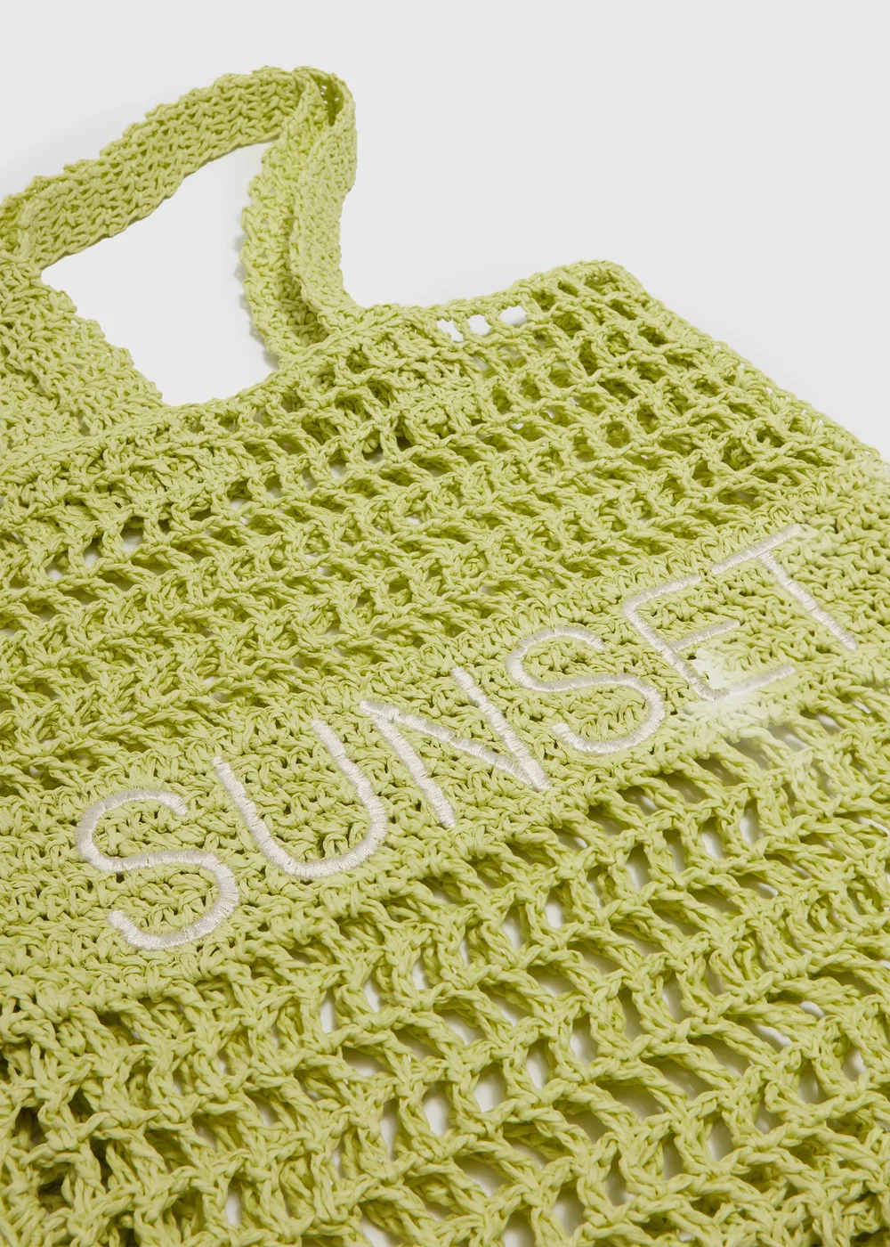 Lime Sunset Shopper Straw Bag - One Size Image 2