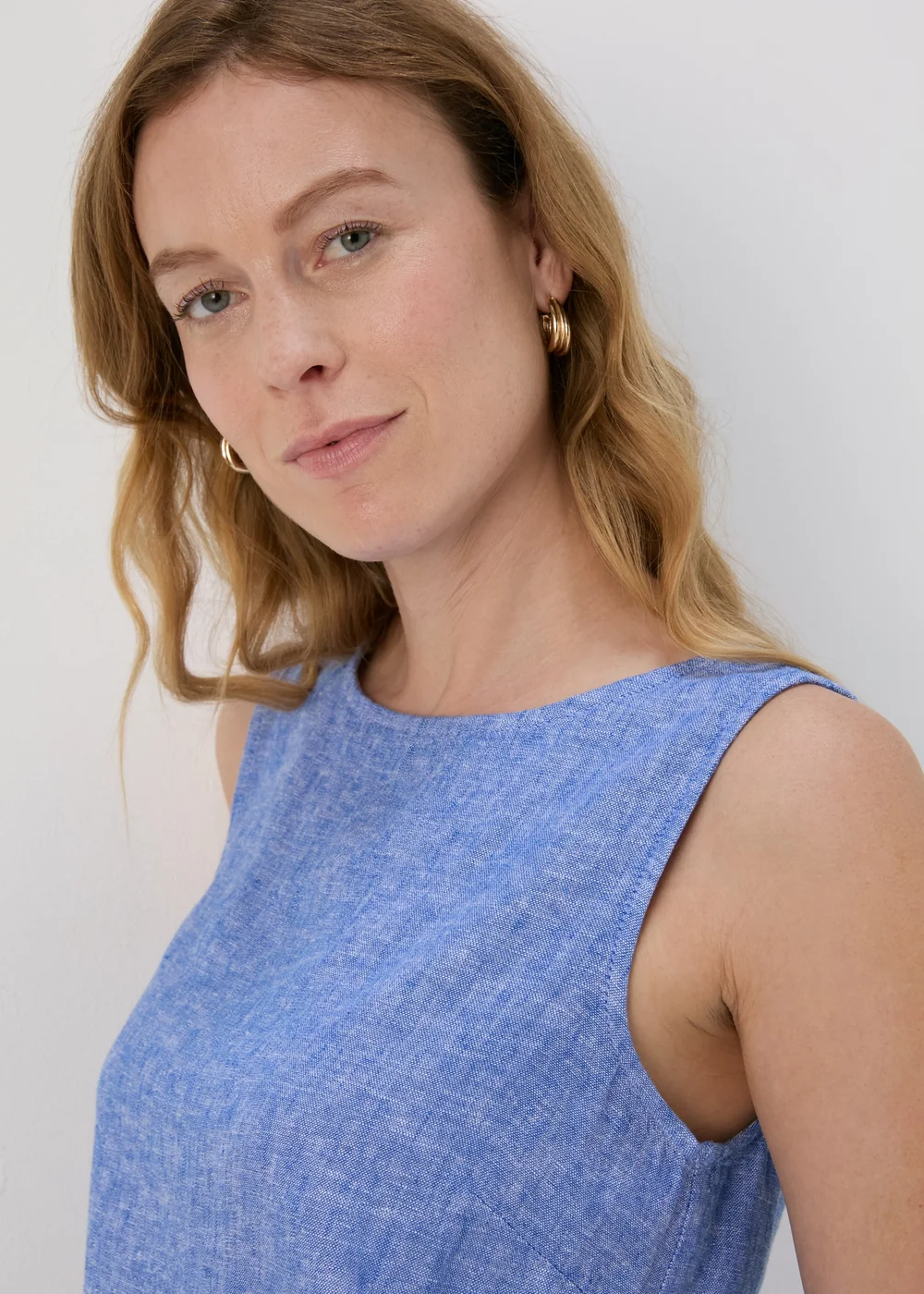 Blue Plain Vest - 8 Image 3