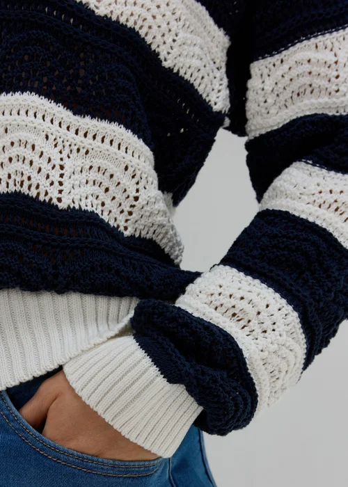 Navy Stripe Jumper - XS Image 5