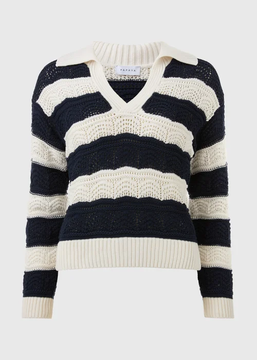 Navy Stripe Jumper - XS Image 6