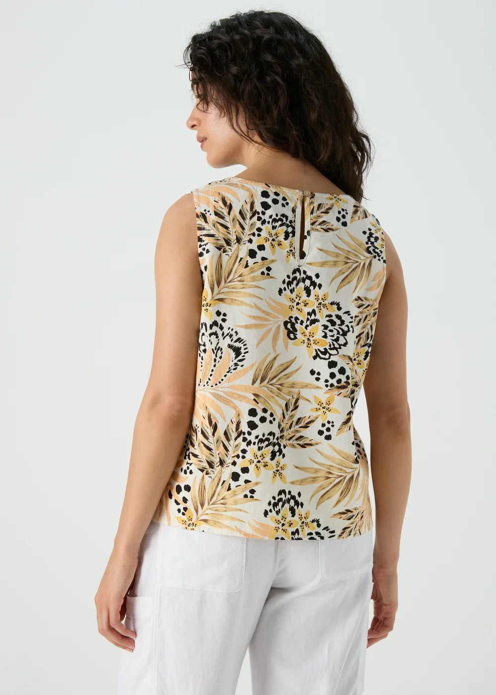 Multicolour Print Linen Vest - Size 8 Image 2