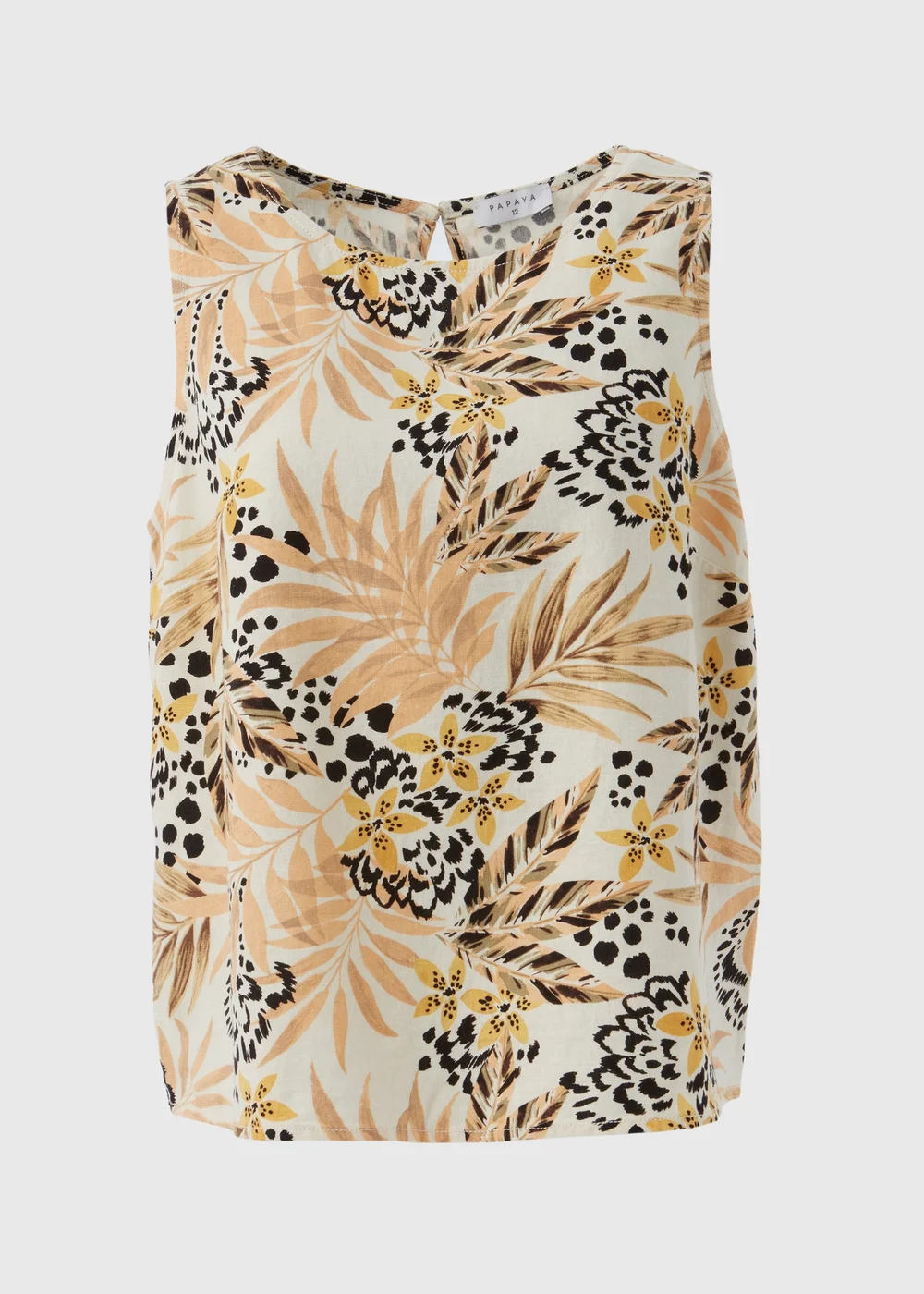 Multicolour Print Linen Vest - Size 8 Image 5