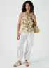 Multicolour Print Linen Vest - Size 8 Image 4