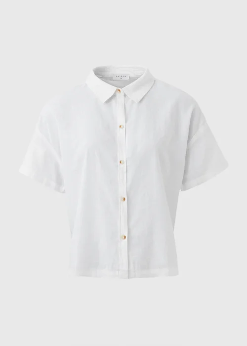 White Short Box Shirt - Size 8 Image 5